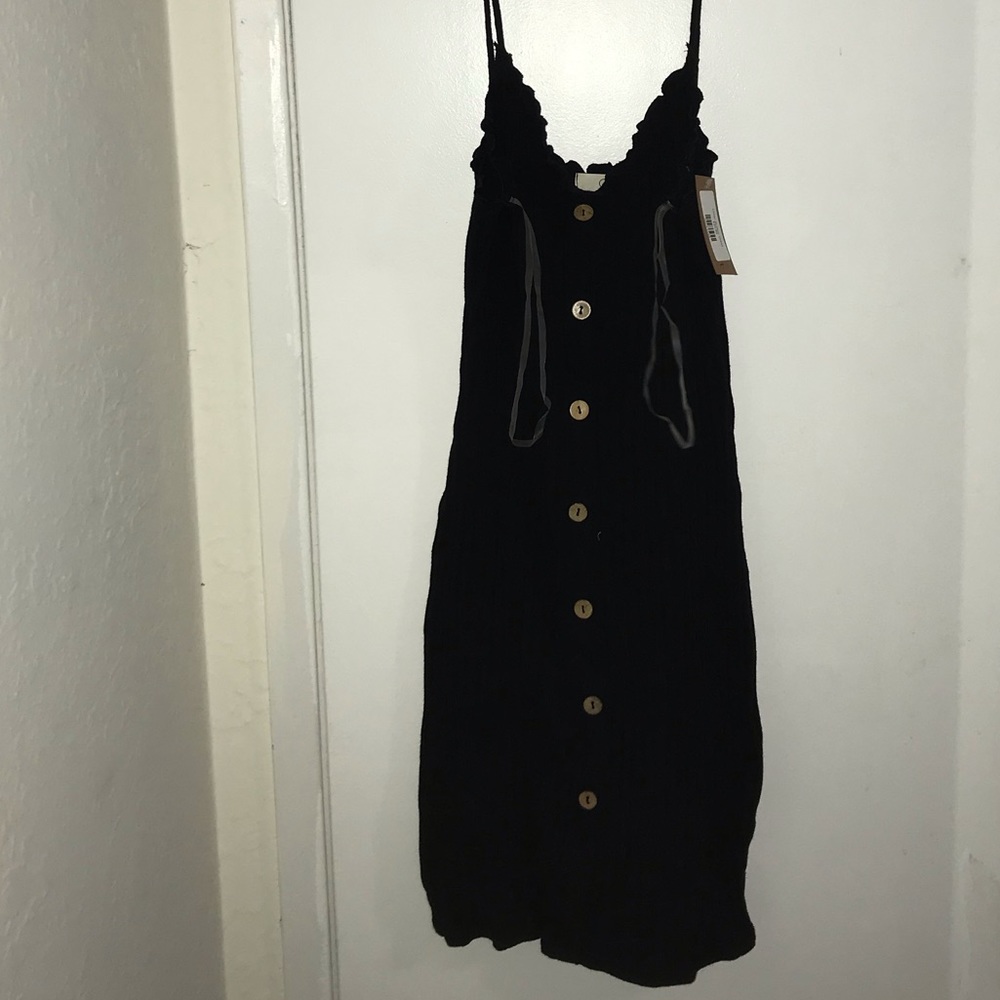 Black tight mini dress